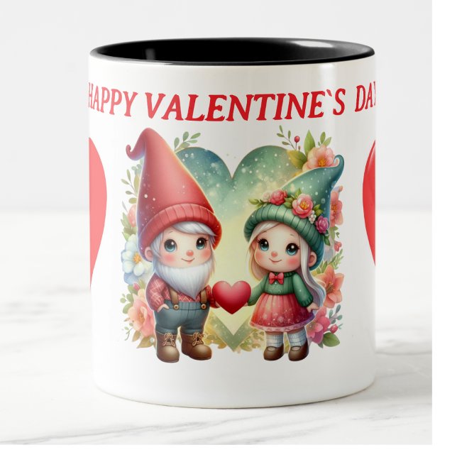 Gnome-Foto Zweifarbige Tasse (CUTE MUGS FOR LOVE ONES)