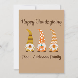 Gnome Frohe Thanksgiving  Feiertagskarte