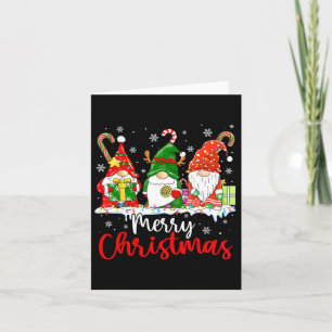 Gnome Frohe Weihnachten Licht Familie Gnom Karte