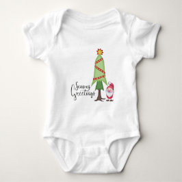 Gnome Frohen Festtage Baby Strampler