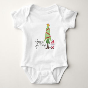 Gnome Frohen Festtage Baby Strampler