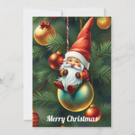 Gnome Funny Trendy Whimsical Fantasy Kein Foto Feiertagskarte