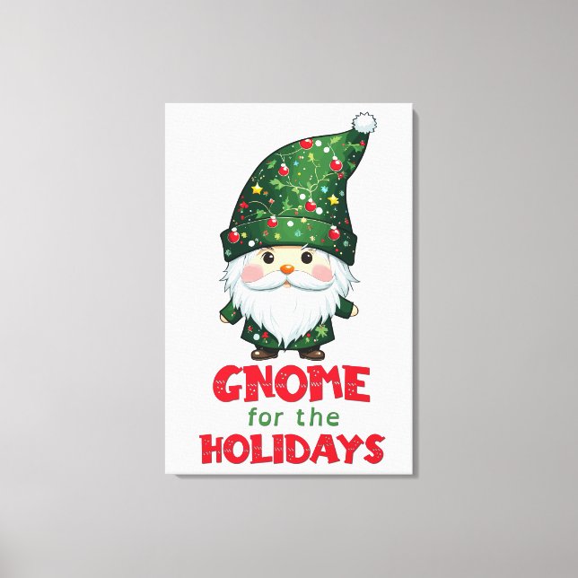 Gnome für den Urlaub Funny & Adorge Weihnachten Leinwanddruck (Vorderseite)