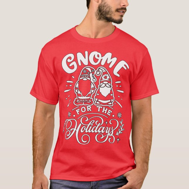 Gnome für den Urlaub - Niedliche Gnomes Weihnachts T-Shirt (Vorderseite)