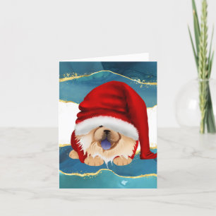 GNOME FÜR DIE CHOWLIDAYS - Rote Chow-Karten Feiertagskarte