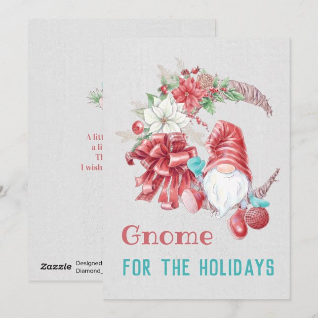 Gnome für Feiertage Feiertagskarte (Vorne/Hinten)