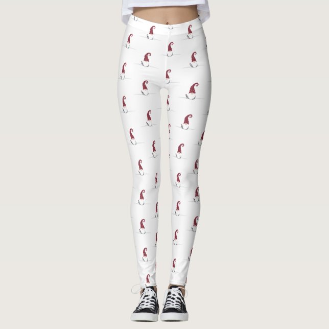 Gnome für Holidays skandinavisches Design Leggings (Vorderseite)