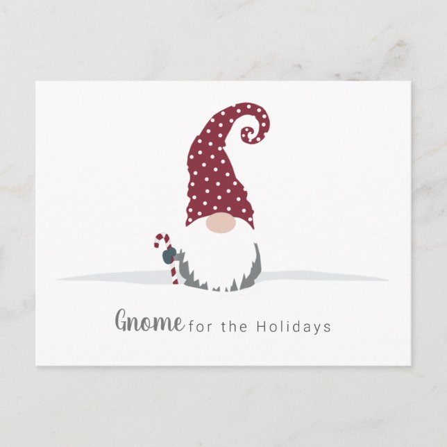 Gnome für Holidays skandinavisches Design Postkarte (Vorderseite)