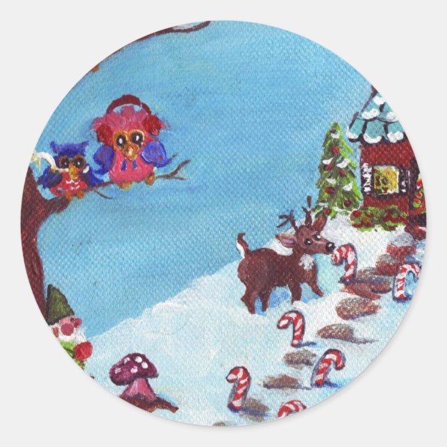 Gnome für Holidays Umschlag Aufkleber oder Aufkleb (Vorderseite)