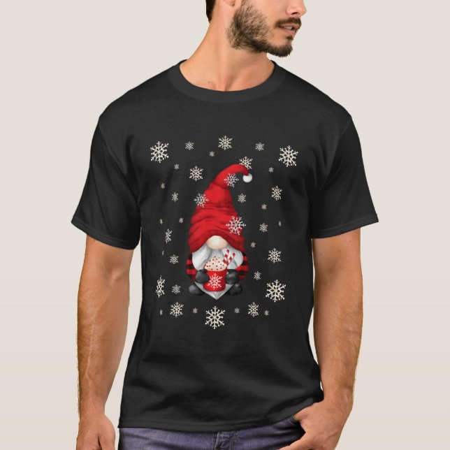 Gnome für mit heißem Kakao für T-Shirt (Vorderseite)