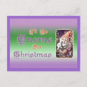 Gnome für Weihnachtencrd Feiertagspostkarte