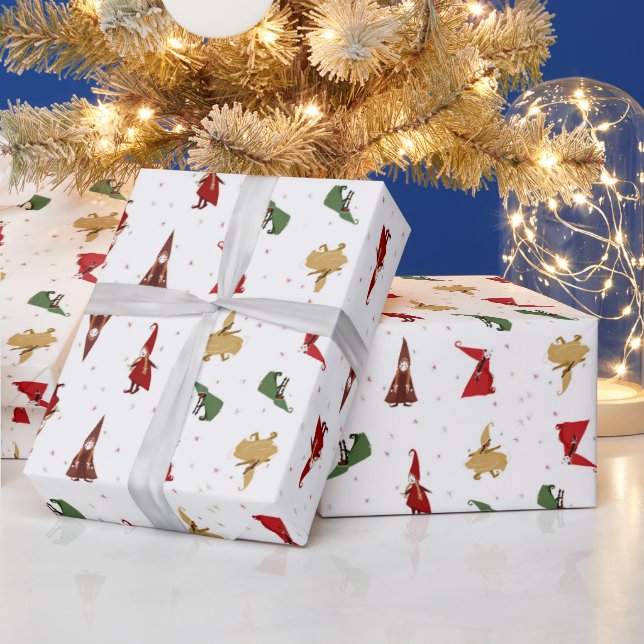 Gnome Gals Holiday Geschenkpapier (Feiertage)