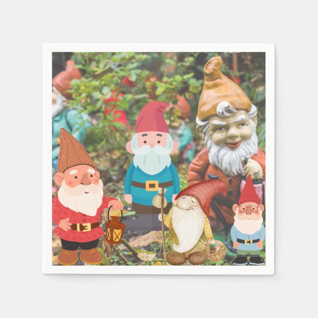 Gnome Garden Serviette (Vorderseite)