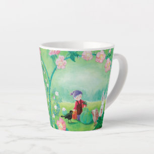 Gnome-Gärtner, Blackbird, Igel und Weißer Kaninche Milchtasse