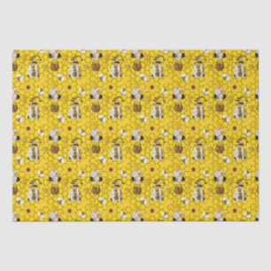 Gnome Gelbe Sonnenblumen Bienen Honig Seidenpapier