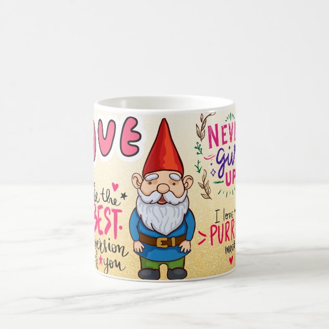 GNOME Glitter Funky Tasse, für Gnome-Fans, Kaffeetasse (Mittel)