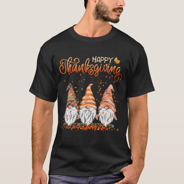 Gnome Glückwunsch Erntedankfest Herbstfallen Nomad T-Shirt (Vorderseite)
