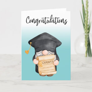 Gnome Graduate Abschluss Gratulation Feiertagskarte
