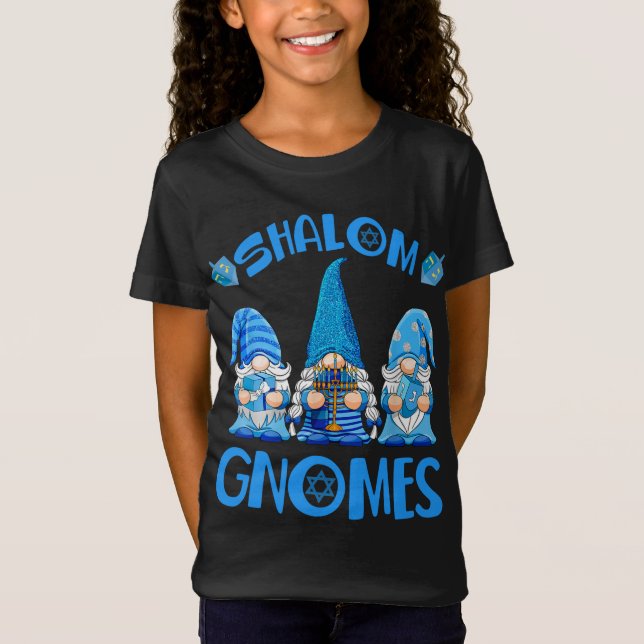 Gnome Hanukkah Funny Jewish Shalom Gnomes Chanukah T-Shirt (Vorderseite)