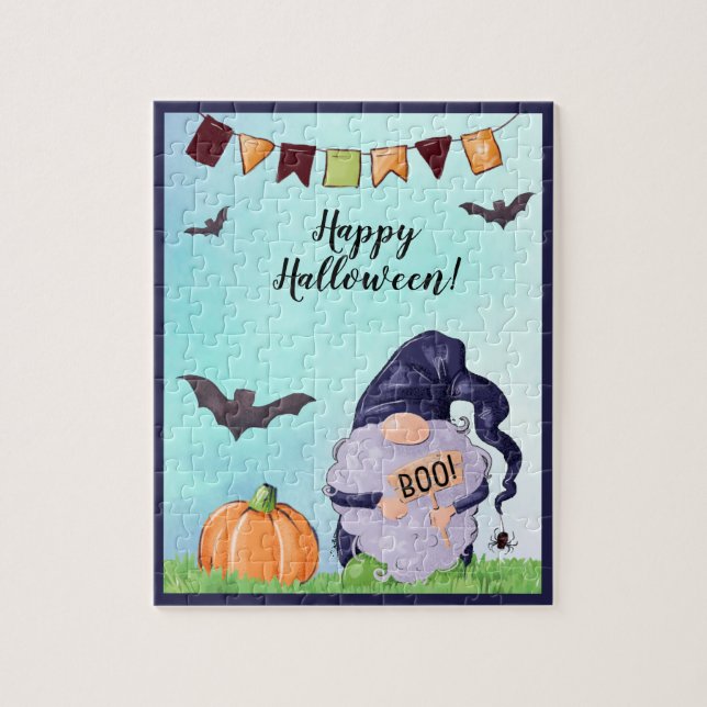 Gnome Happy Halloween Puzzle (Vertikal)