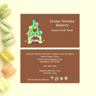 Gnome Heimat Bäckerei Konditorei Backwaren Brot un Visitenkarte