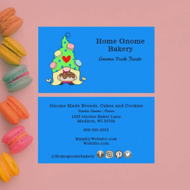 Gnome Heimat Bäckerei Konditorei Gebäck und Lecker Visitenkarte (Von Creator hochgeladen)
