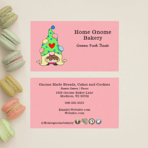 Gnome Heimat Bäckerei Konditorgebäck & Sweet Pink Visitenkarte