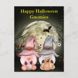 Gnome Hexen Full Moon Happy Halloween Postkarte