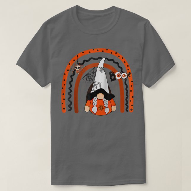 Gnome Hexenhaur Halloween Kostüm Pumpkin Herbst T-Shirt (Design vorne)