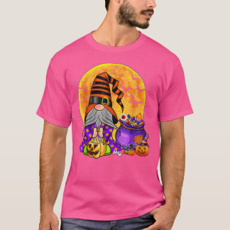 Gnome Hexenhaur Halloween Kostüm Pumpkin Herbst T-Shirt