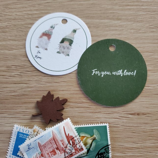 Gnome Holiday-Geschenketiketten Geschenkanhänger (Von Creator hochgeladen)