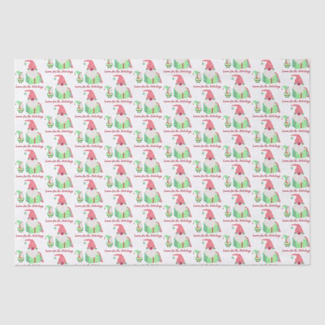 Gnome Holiday Tissue Paper Seidenpapier (Vorderseite)