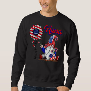 Gnome I Liebe wird Nana Patriotic 4. Ju genannt Sweatshirt