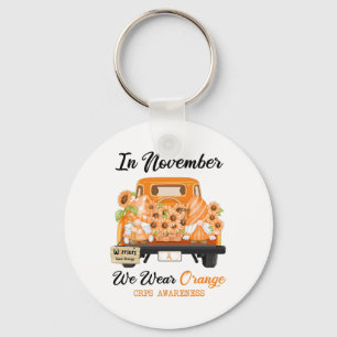 Gnome im November tragen wir Orange Ribbon Crps Aw Schlüsselanhänger