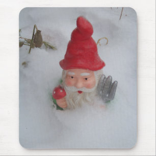 Gnome im Schnee Mousepad