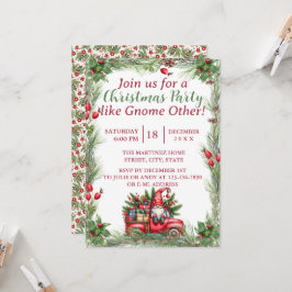 Gnome in einem Vintagen Weihnachtsbaum von Red Tru Einladung