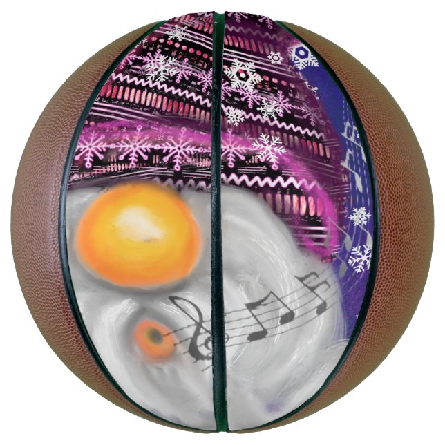 Gnome in Lila Hütten Singt ein Weihnachtslied - Sp Basketball (Vertikal)