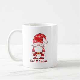 Gnome in Snowflake Hat Let It Snow Kaffeetasse