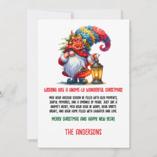 Gnome Inspiriert Weihnachtskarten Feiertagskarte