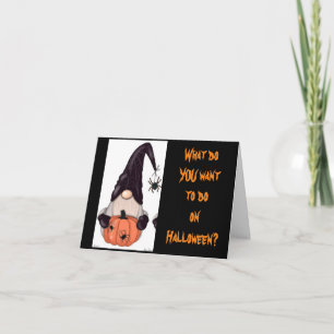 GNOME IST FÜR HALLOWEEN BEREIT KARTE