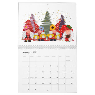 Gnome Kalender jedes Jahr Niedlicher Adorable Fun
