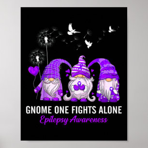 Gnome kämpft allein gegen Epilepsie-Bewusstsein Poster