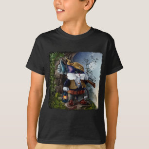 Gnome Katze mit Vorschlaghammer und Lampe geht zur T-Shirt