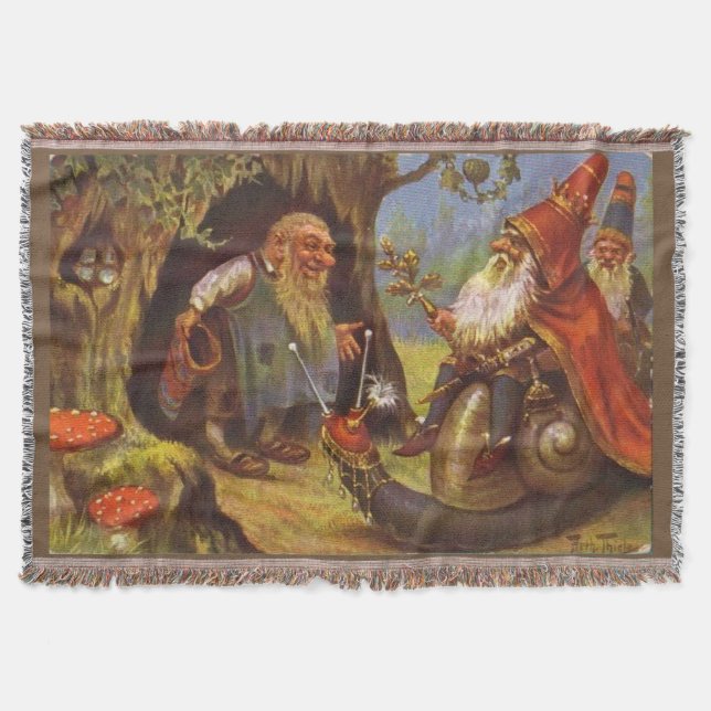 Gnome King Cosy Throw Blanket Decke (Vorderseite)
