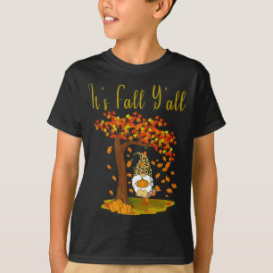 Gnome Leopard Fall Pumpkins Niedlich Es ist Fall Y T-Shirt