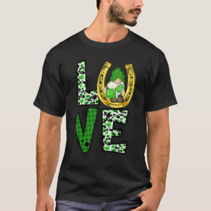Gnome Liebe St Patrick's Day Leopard Buffalo Karie T-Shirt