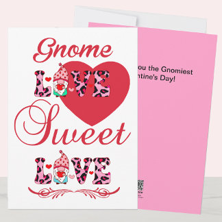 Gnome Liebe Sweet Liebe Valentines Feiertagskarte