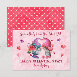 Gnome Lieben, die ich mag, ich mache Valentinstag Einladung