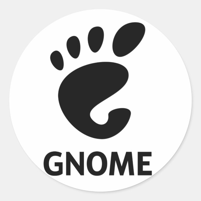 GNOME-Logo Runder Aufkleber (Vorderseite)
