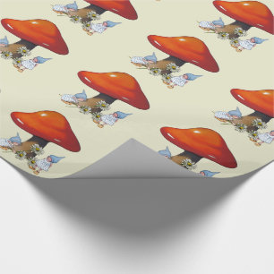 Gnome-Mädchen, Gänseblümchen, Toadstool, Geschenkpapier